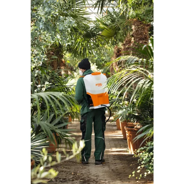 STIHL SGA 85 backpack sprayer in use outdoors