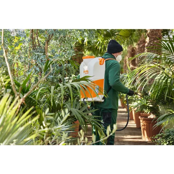 STIHL SGA 85 backpack sprayer in use outdoors